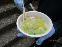 卒業を祝う餅つき大会