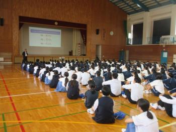いのちかがやく強調月間 校長講話集会