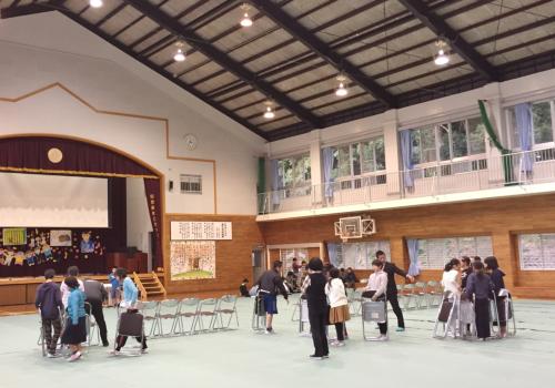 「南小まつり」会場準備