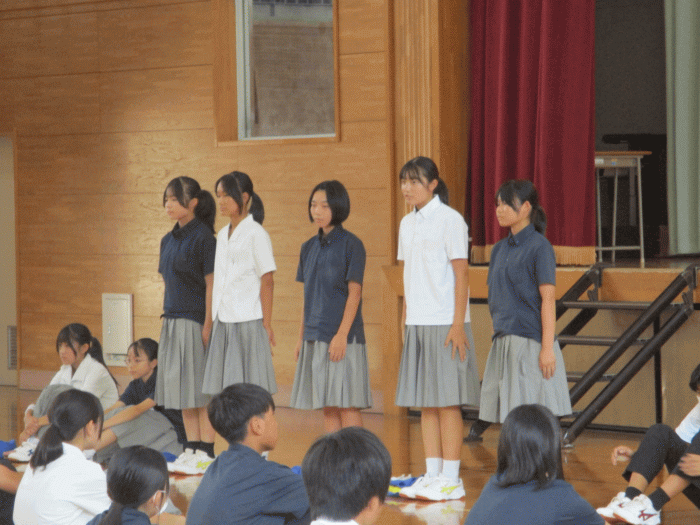 10月6日 市中体駅伝選手激励式・後期学級役員任命式